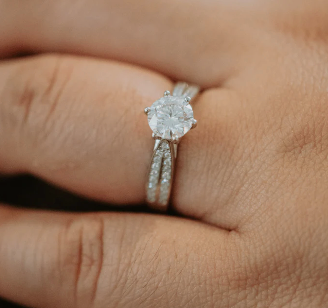 Maisie 1CT Moissanite Ring on Sterling Silver